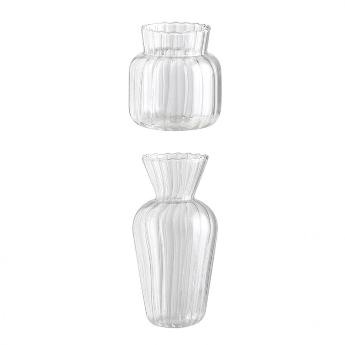 marque generique - Verre de cristal fleur vase transparent vases - Vases