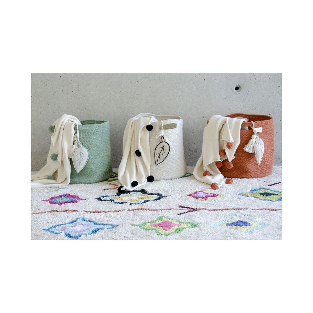 Lorena Canals - Tapis KAAROL rectangle fonds beige en coton lavable par Lorena Canals - Couleur - Beige, Taille - 140 / 200 cm - Tapis