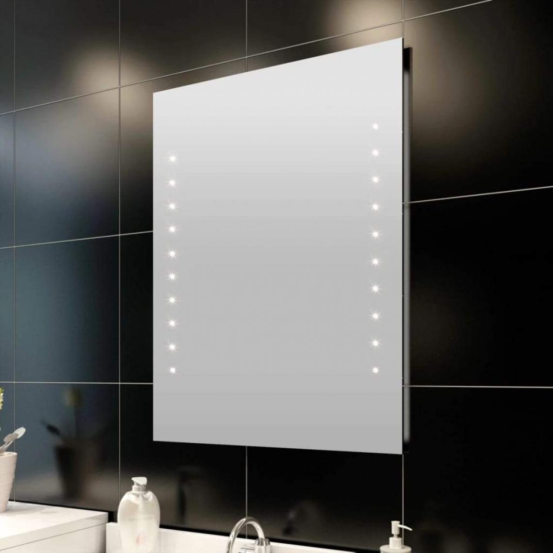 Decoshop26 - Miroir de salle de bain avec lumières LED 50 x 60 cm DEC022626 - Miroirs