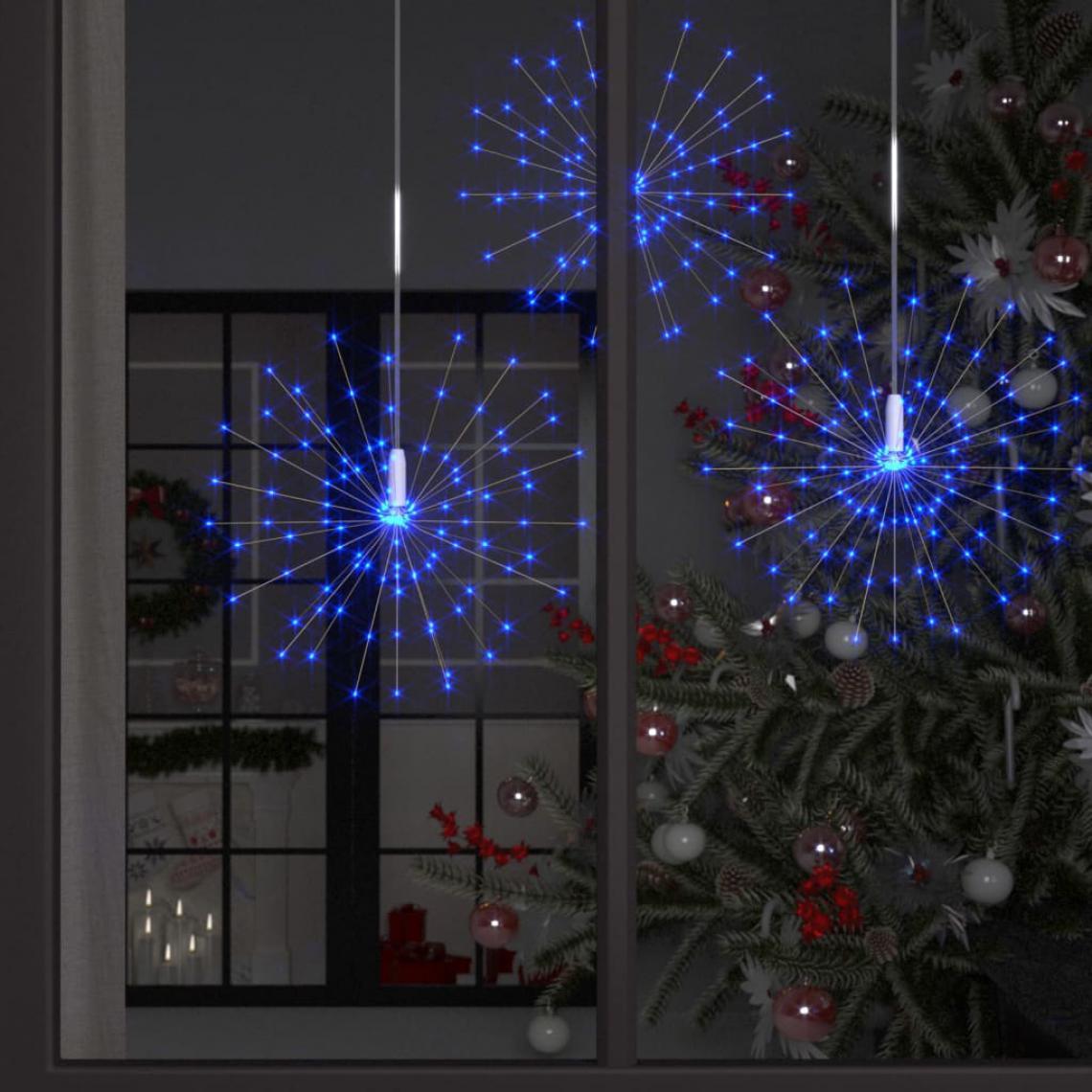 Vidaxl - vidaXL Feux d'artifice de Noël d'extérieur 10 pcs Bleu 20 cm 1400 LED - Décorations de Noël