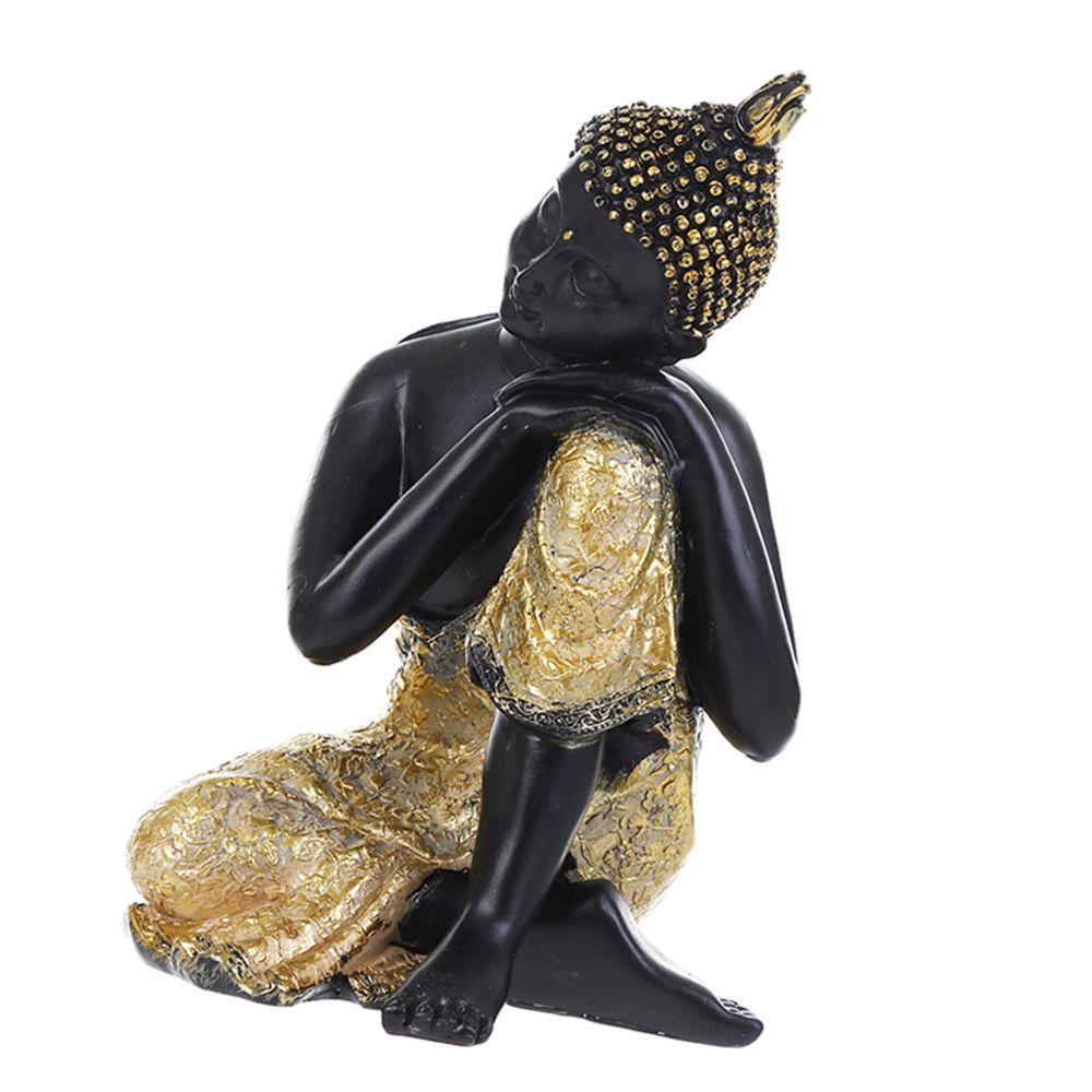 marque generique - Sakyamuni Buddha Miniature Meditation Statue Peint à La Main, Résine Sculpture # 3 - Objets déco
