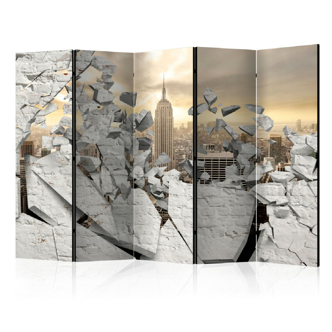 Artgeist - Paravent 5 volets - City behind the Wall II [Room Dividers] 225x172 - Paravents