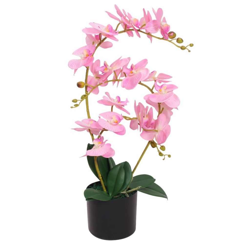 Vidaxl - vidaXL Plante artificielle avec pot Orchidée 65 cm Rose - Plantes et fleurs artificielles