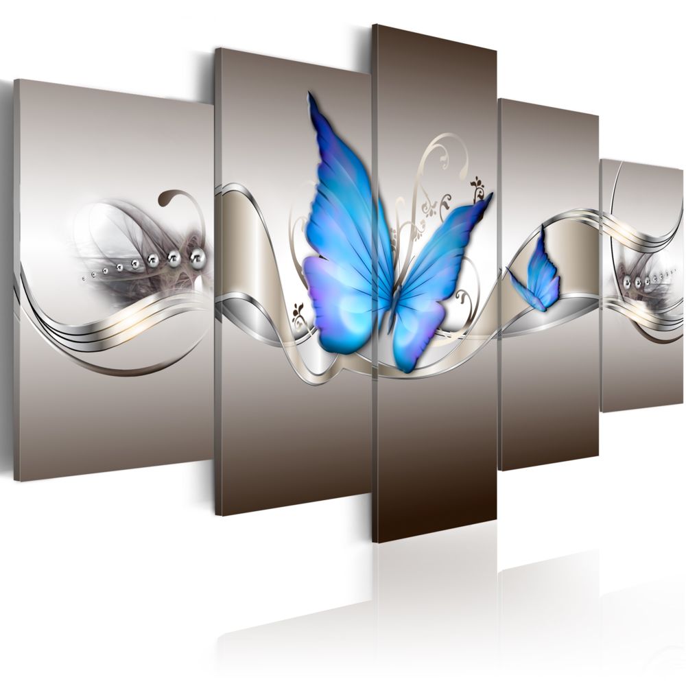Bimago - Tableau - Papillons bleus - Décoration, image, art | Abstraction | - Tableaux, peintures