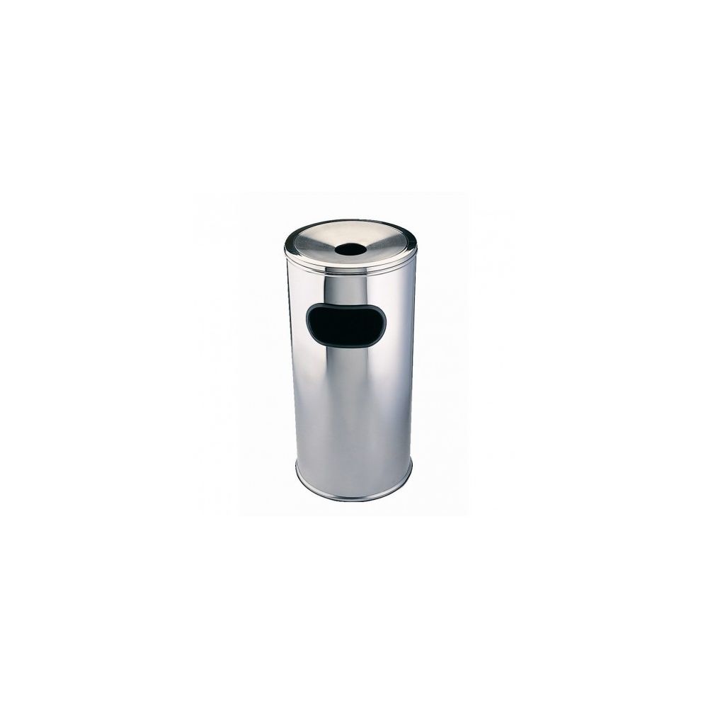 Materiel Chr Pro - Cendrier poubelle inox d'entrée - Bolero - 30 cm Inox 3500 cl - Cendriers