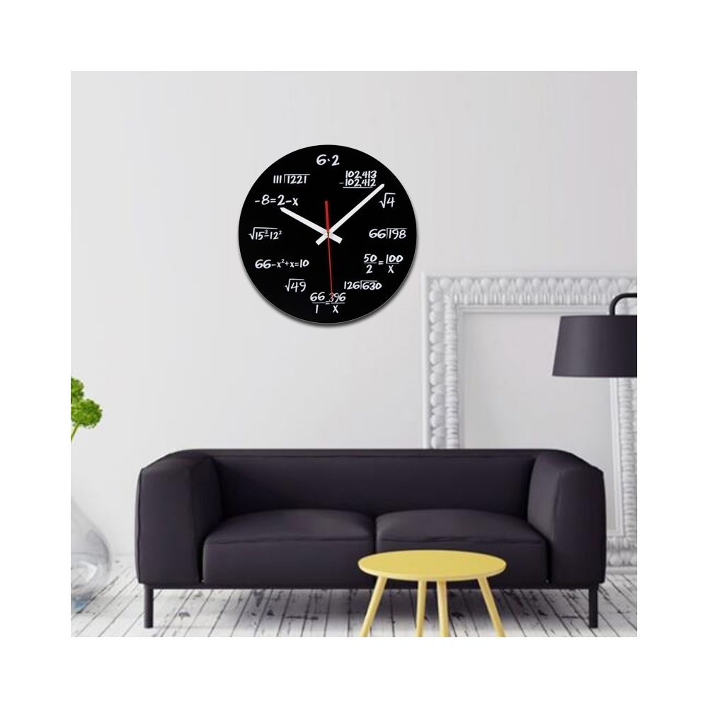 Wewoo - Horloge murale de formule mathématique décorative de salon acrylique créative - Horloges, pendules