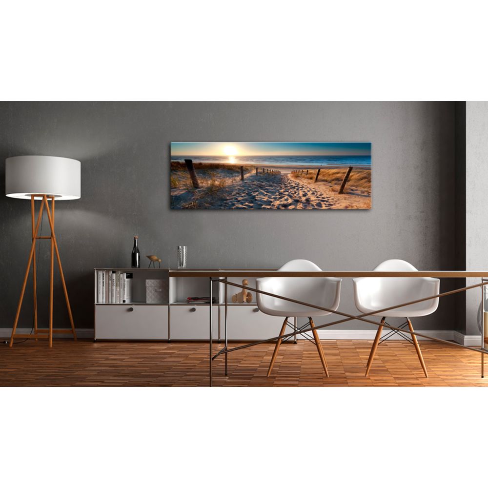 marque generique - 150x50 Tableau Paysage marin Paysages Stylé Sunset Path - Tableaux, peintures