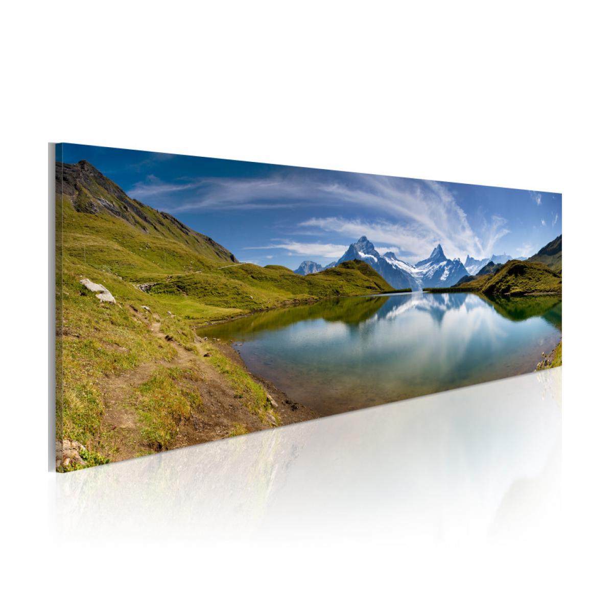 Artgeist - Tableau - Mountain lake 135x45 - Tableaux, peintures