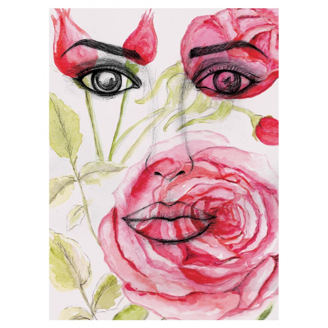 Beneffito - ART - Signature Poster - Rose - 21x30 cm - Affiches, posters
