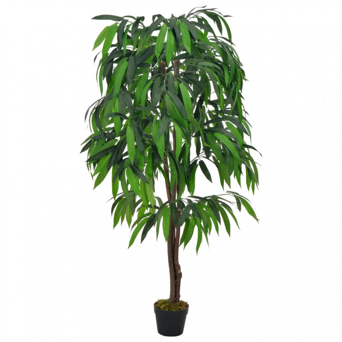 Decoshop26 - Plante artificielle manguier avec pot vert 140 cm décoration intérieur DEC022048 - Plantes et fleurs artificielles