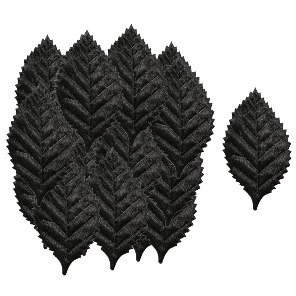 marque generique - 100 pièces artificielles rose feuilles applique scrapbooking bricolage artisanat noir - Plantes et fleurs artificielles
