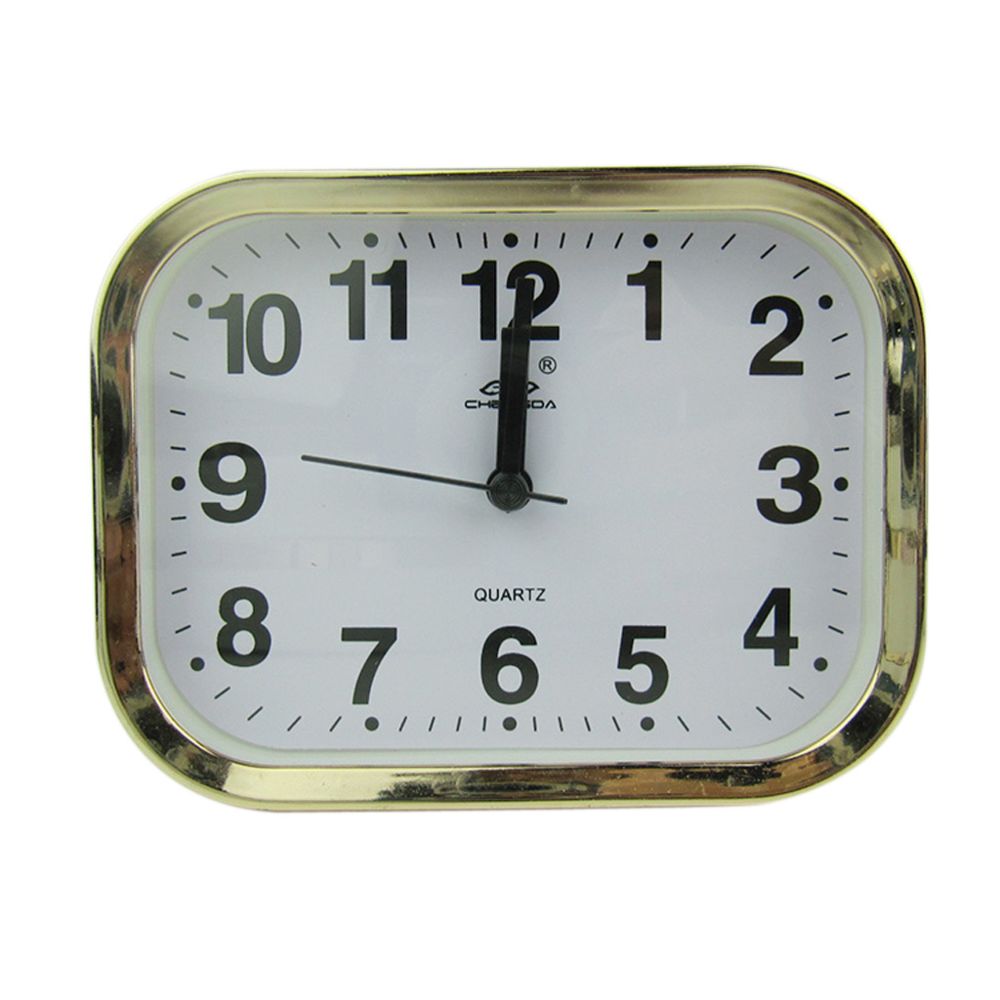 marque generique - Horloge de bureau moderne en forme de multi horloge de quartz cadre en or rectangle de décor à la maison - Réveil