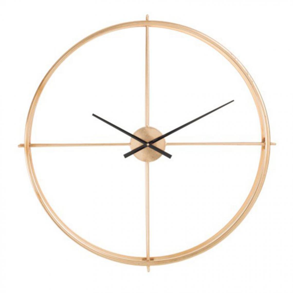 Paris Prix - Horloge Murale Design en Métal Small 82cm Or - Horloges, pendules