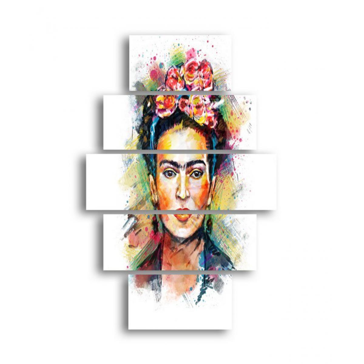 Homemania - HOMEMANIA Tableau Frida - 5 Pieces - Portrait - pour Salon, Chambre - Multicouleur en MDF, 95 x 0,3 x 60 cm - Tableaux, peintures