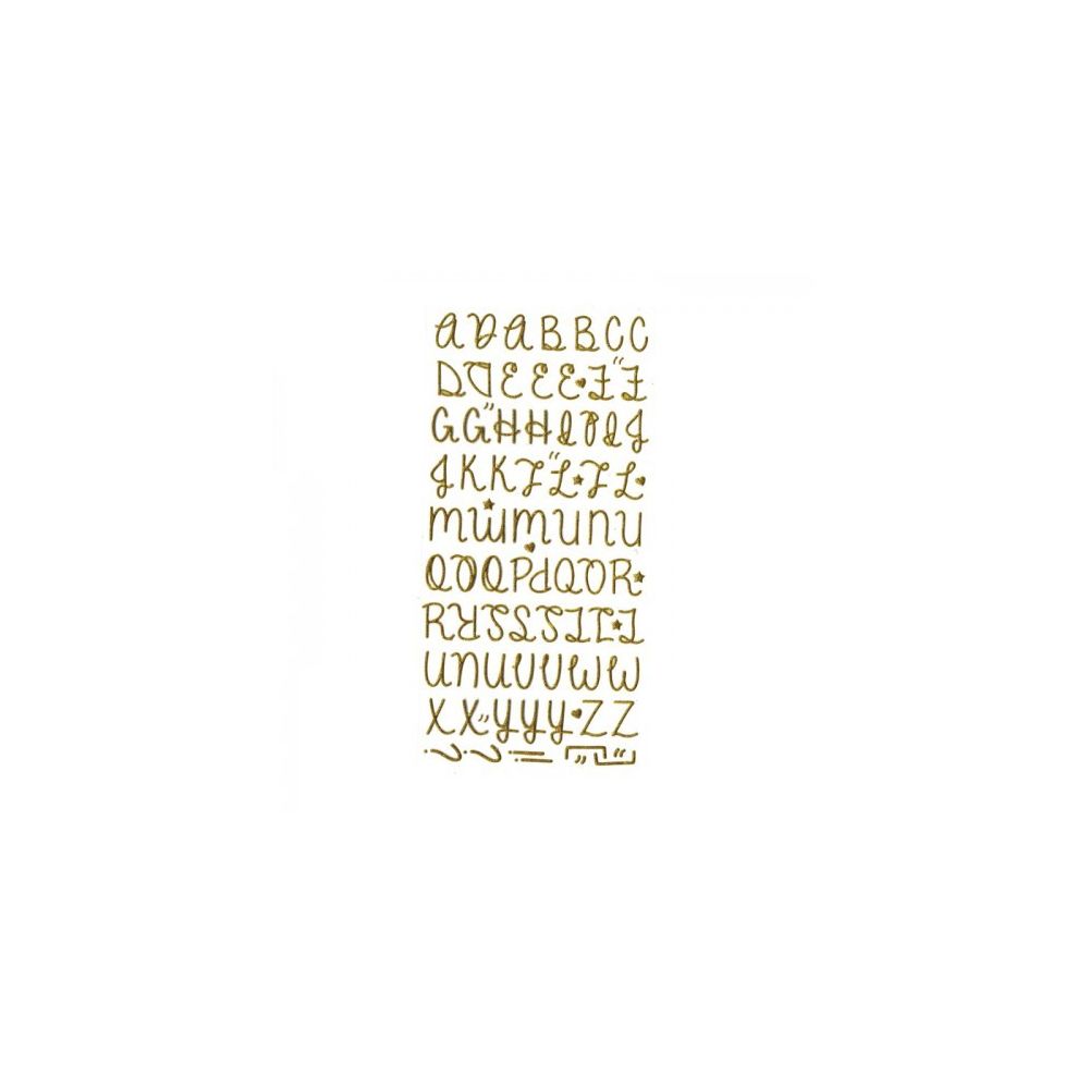 Artemio - Stickers alphabet doré à paillettes - Décorations de Noël
