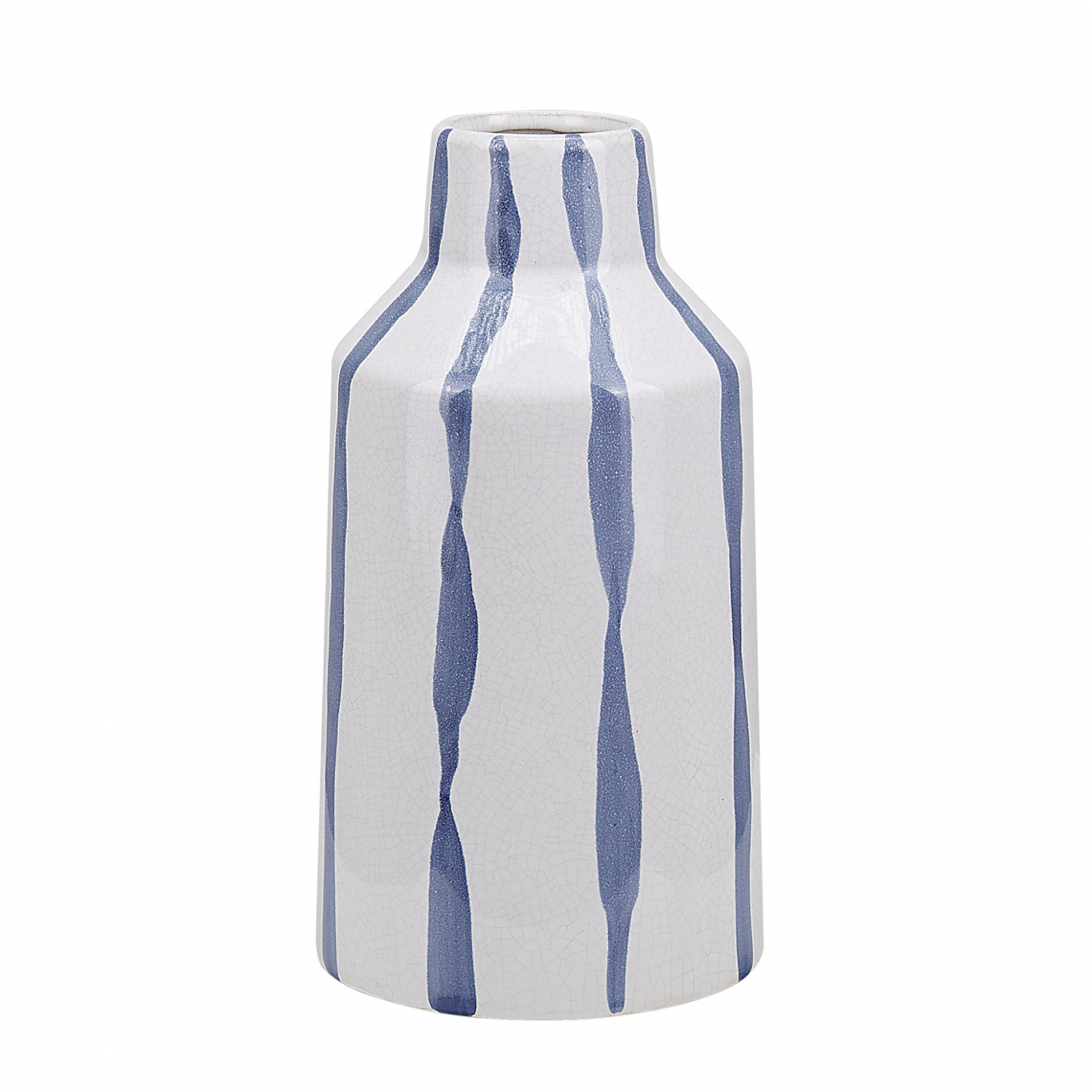 Beliani - Vase à fleurs blanc et bleu 25 cm ASSUS - Vases
