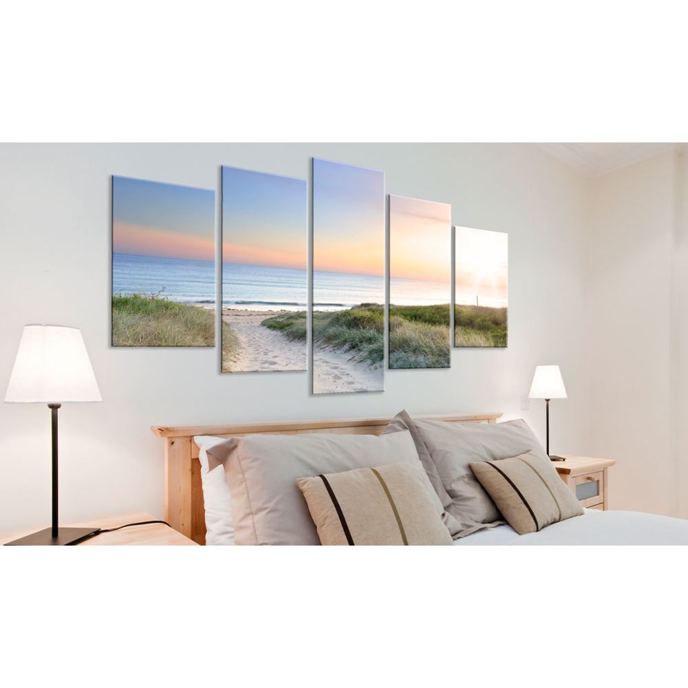 marque generique - 100x50 Tableau Paysage marin Paysages Inedit Baltic au matin - Tableaux, peintures