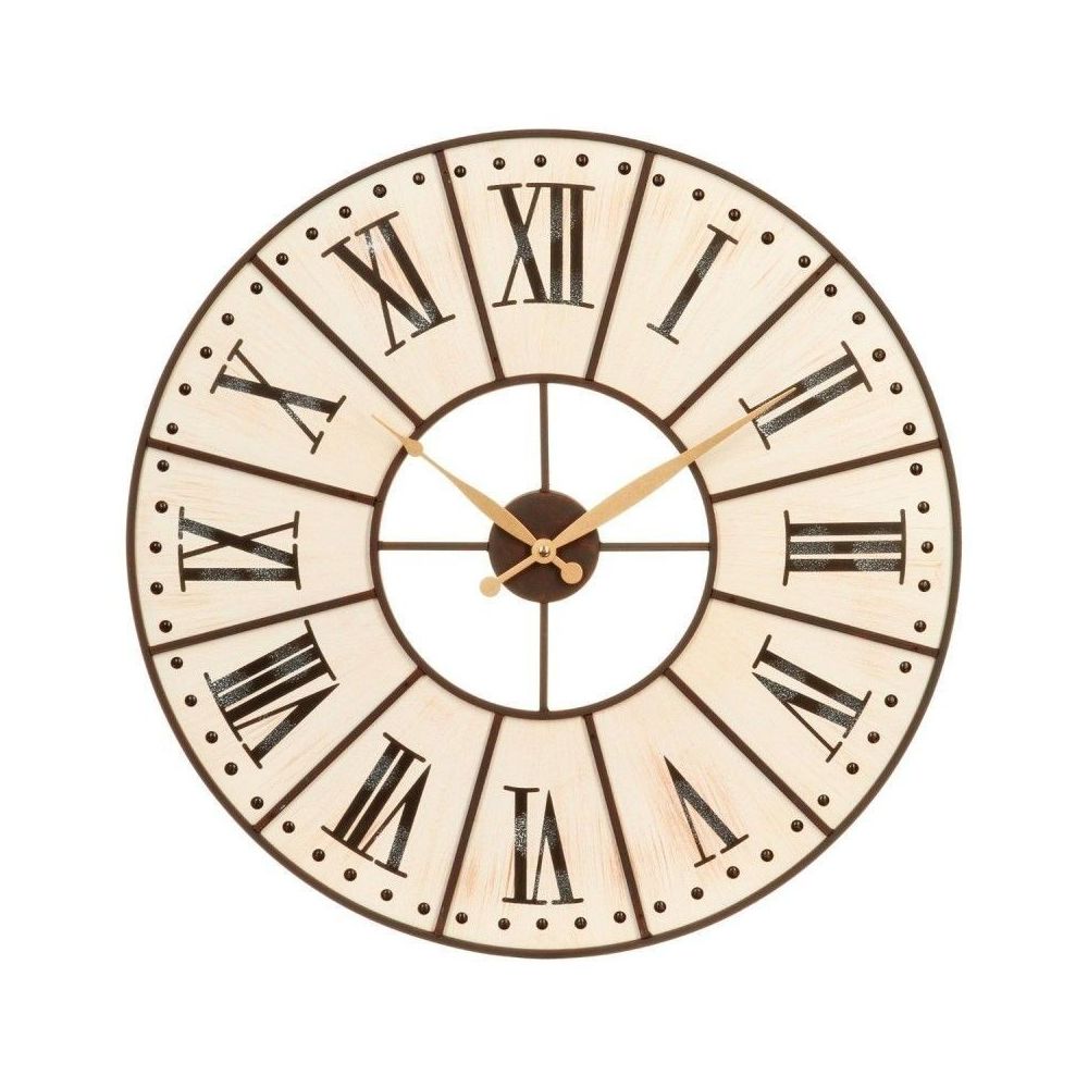 JJA - Horloge en bois de 58 cm de diamètre - Horloges, pendules