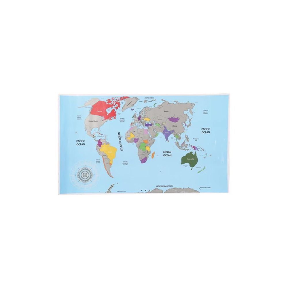 Nodshop - Carte du monde à gratter - Objets déco