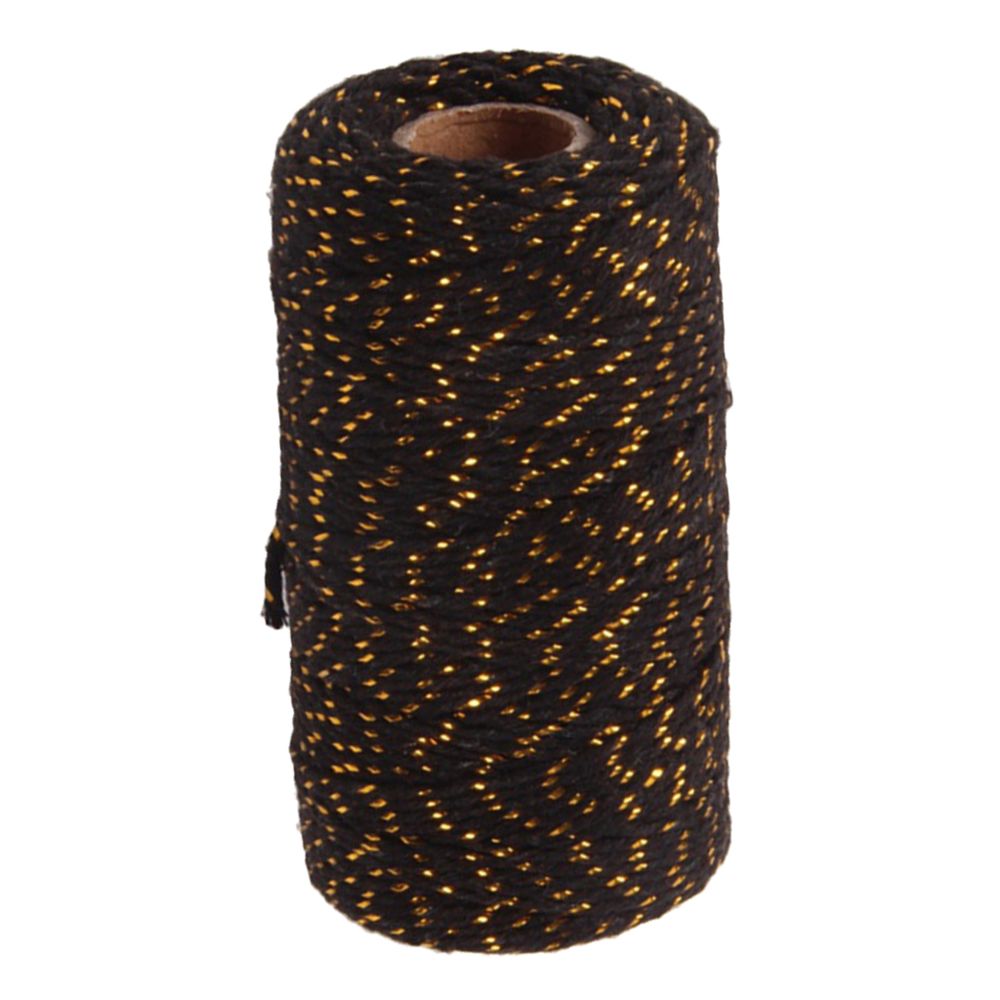 marque generique - Corde de ficelle en coton couleur coton de 100 m (328 pieds) pour or noir - Objets déco