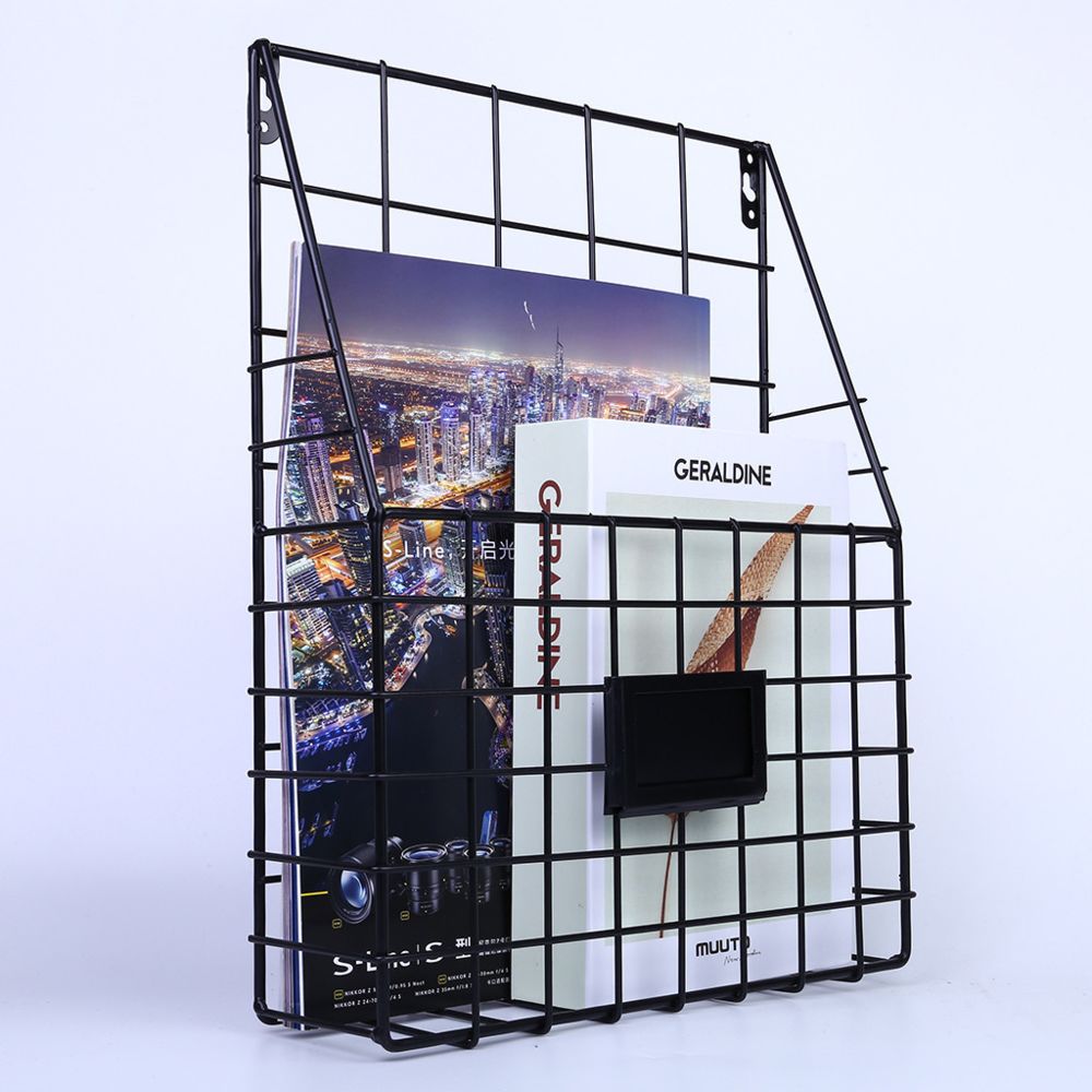 Generic - Cadre de mur de grille d'acier inoxydable accrochant la décoration de figure géométrique irrégulière - Noir - Objets déco