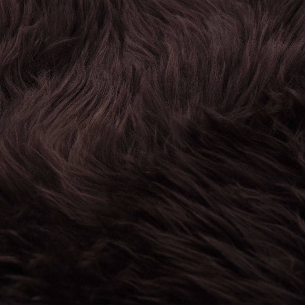 marque generique - Icaverne - Petits tapis collection Tapis en peau de mouton 60 x 90 cm Marron - Tapis