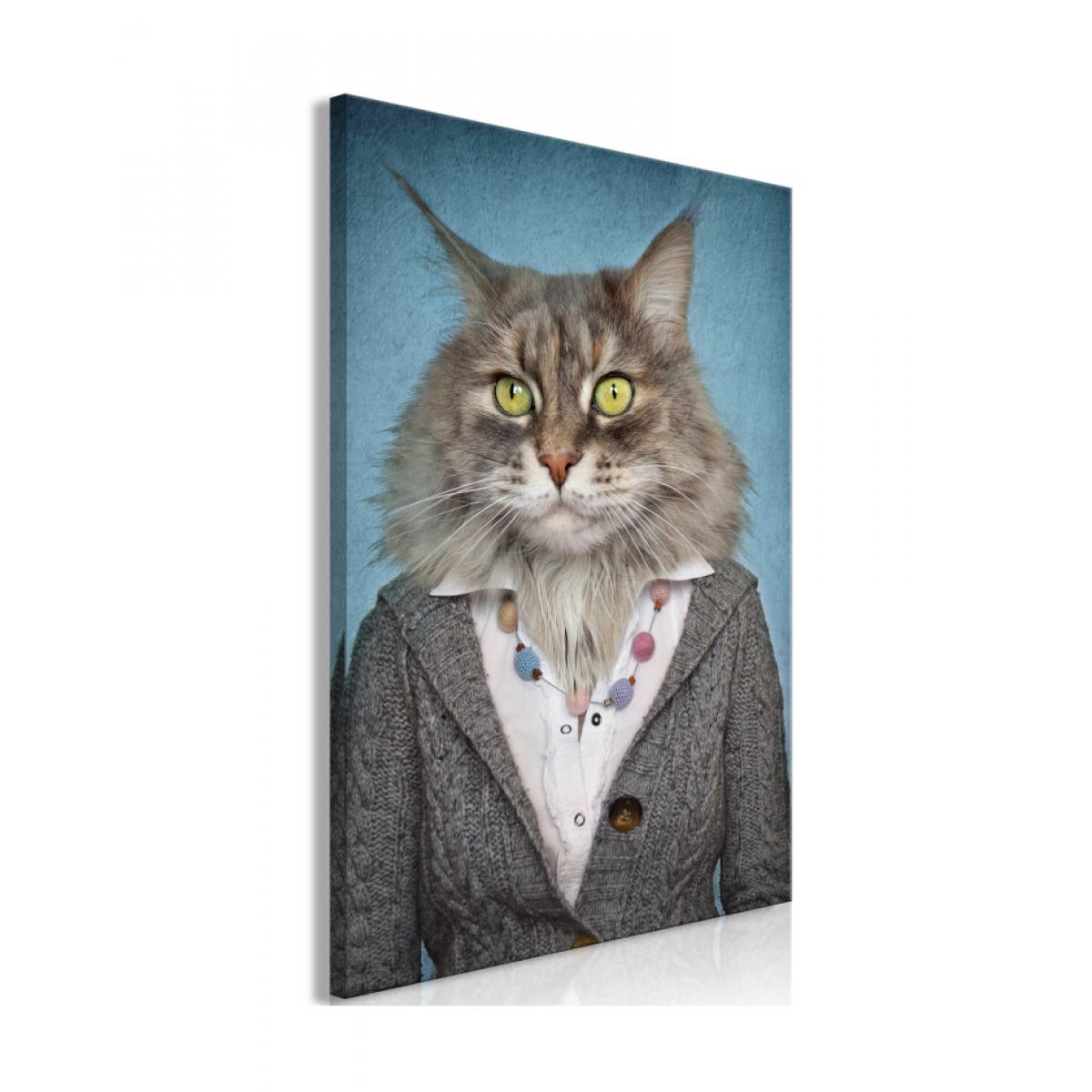 Artgeist - Tableau - Mrs. Cat (1 Part) Vertical 40x60 - Tableaux, peintures