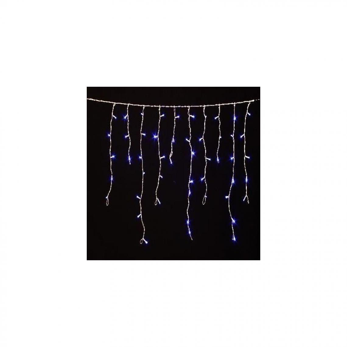 Jardideco - Guirlande tombée de neige 240 LED bleues fil transparent - Décorations de Noël