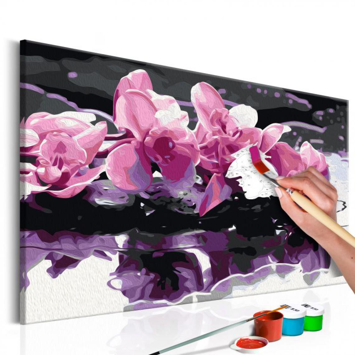 Paris Prix - Tableau à Peindre Soi-Même Orchidée Violette 40x60cm - Tableaux, peintures