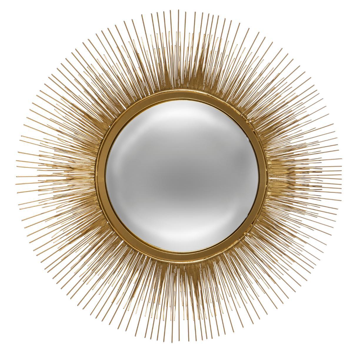 Cstore - Miroir soleil en métal - Ø58 cm - Or - Miroirs