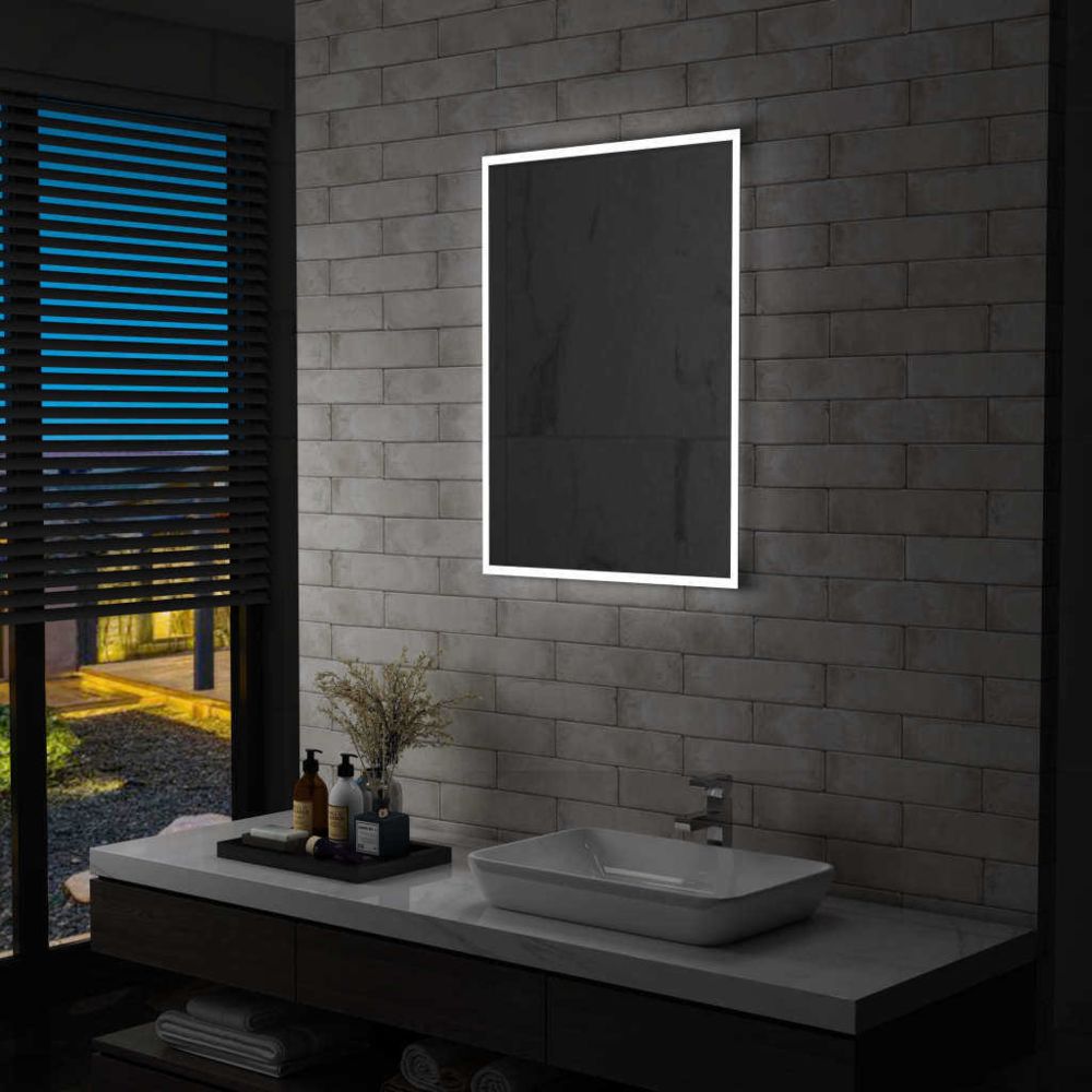 Vidaxl - vidaXL Miroir mural à LED pour salle de bains 60 x 80 cm - Miroirs
