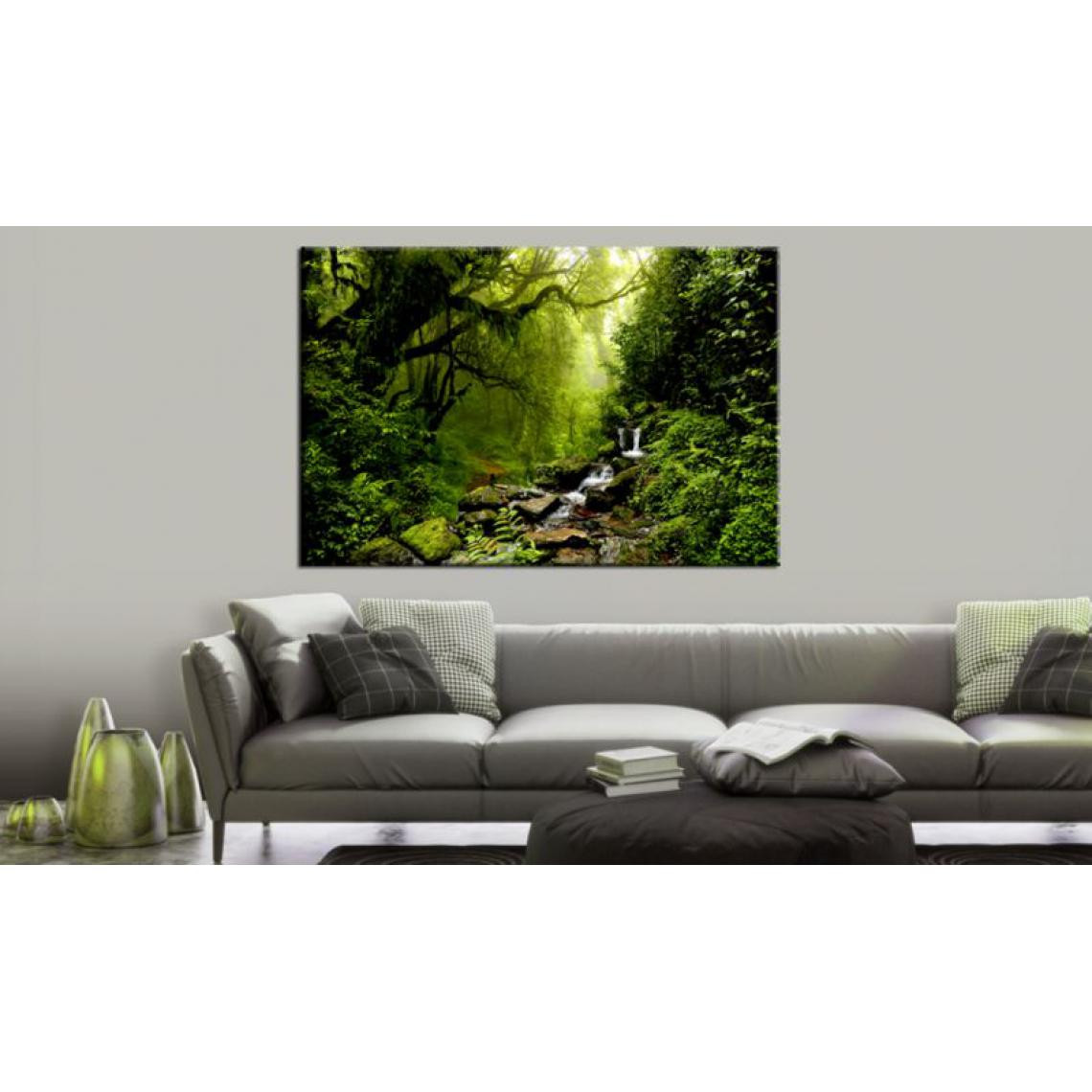 Artgeist - Tableau - Waterfall in the Forest .Taille : 90x60 - Tableaux, peintures