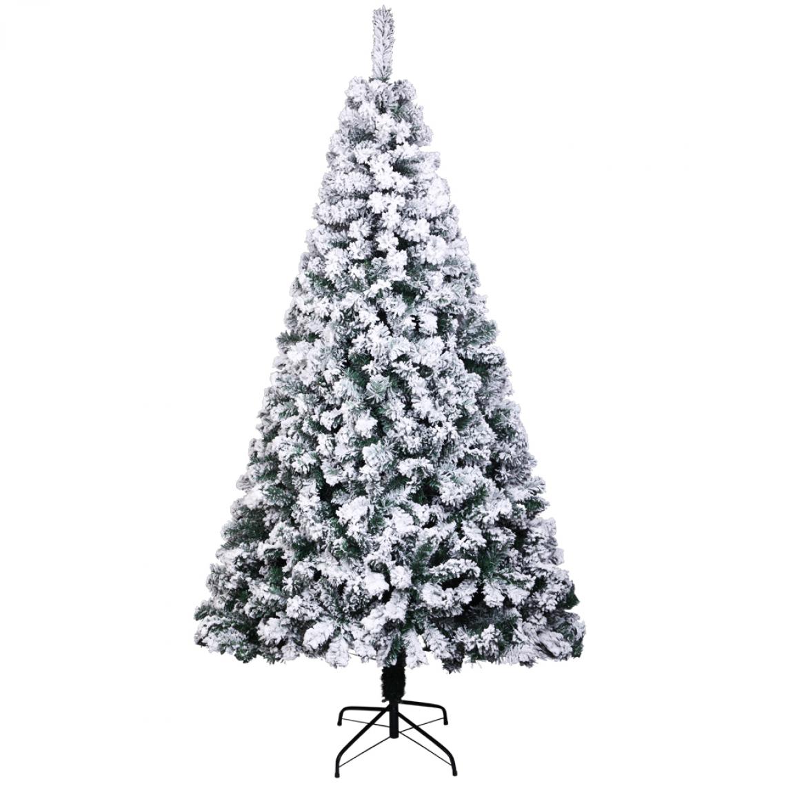 Uco - UCO Sapin de Noël de flocage en PVC de 7 pieds 1300 branches arbre automatique - Sapin de Noël