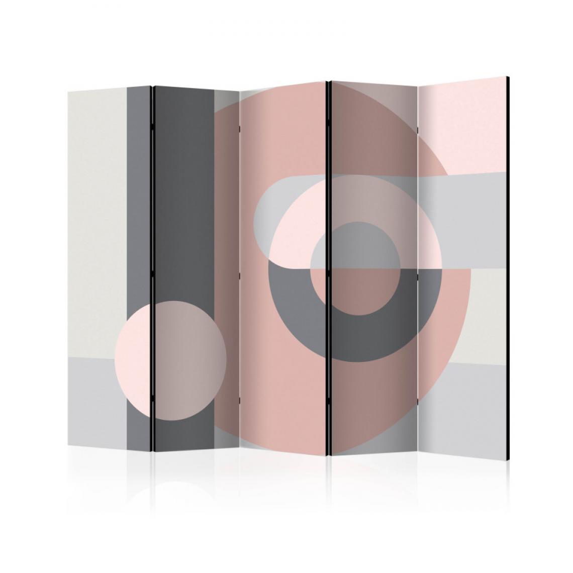 Artgeist - Paravent 5 volets - Geometric Wreath (Pink) II [Room Dividers] 225x172 - Paravents