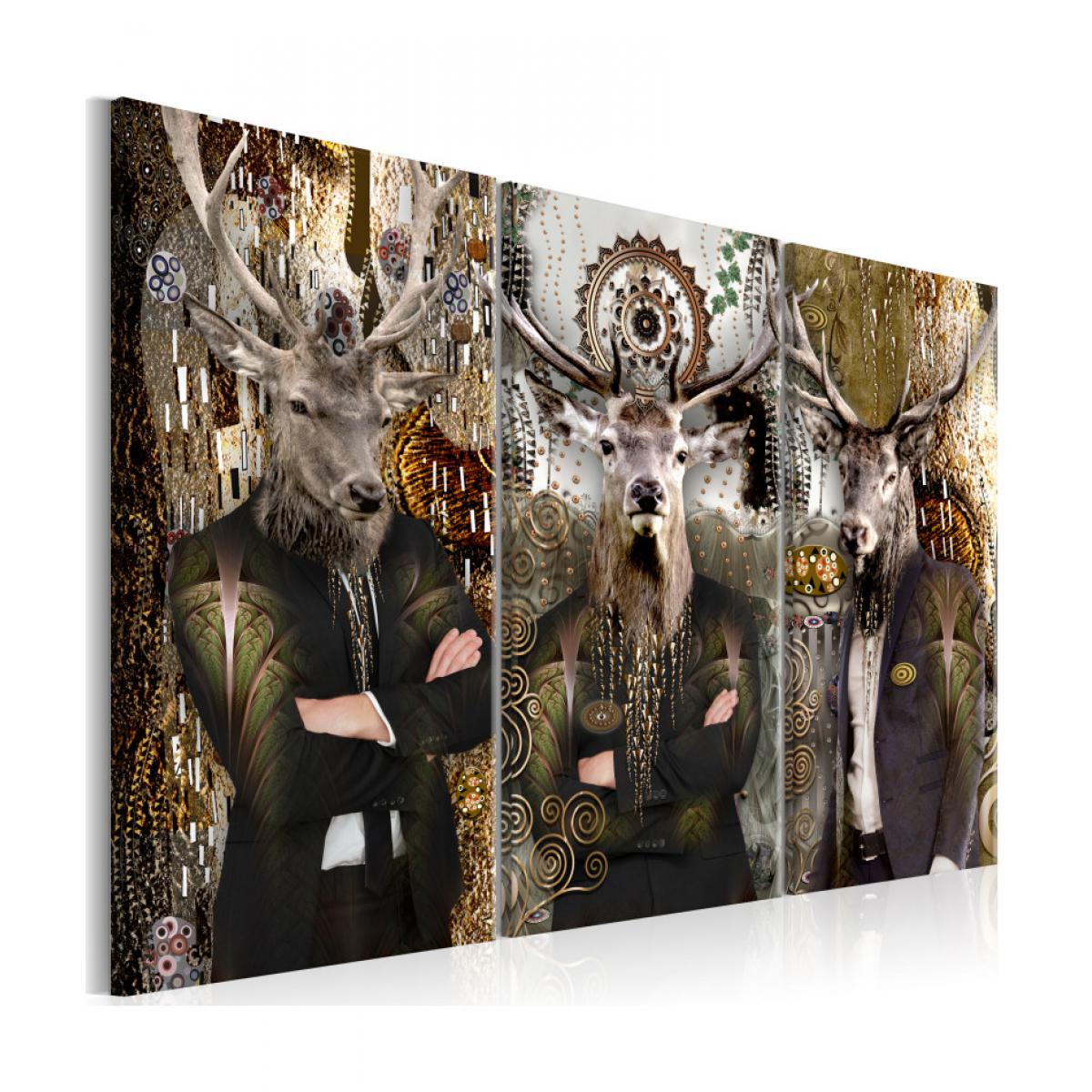 Artgeist - Tableau - Animal Trio (3 Parts) Brown 90x60 - Tableaux, peintures