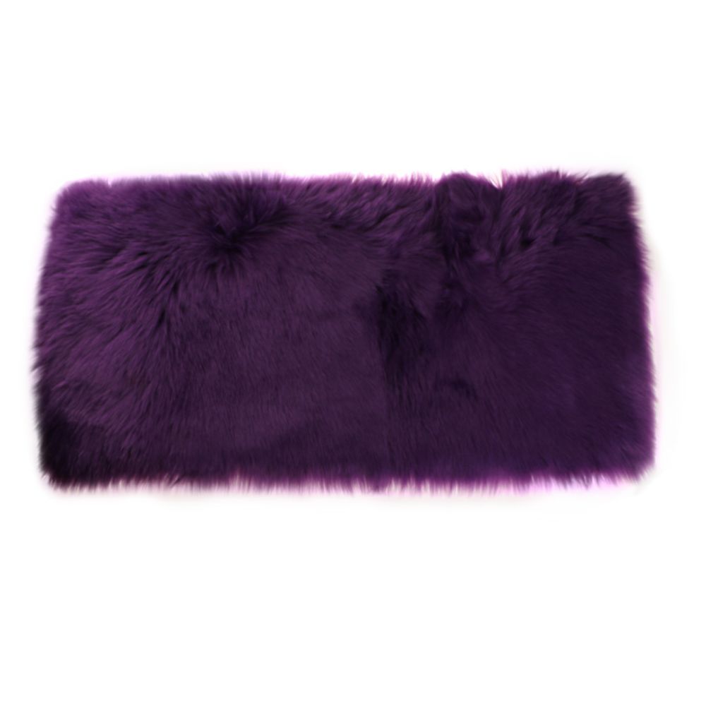 marque generique - tapis en peau de mouton artificielle moelleux tapis de sol à la maison doux siège coussin violet - Tapis
