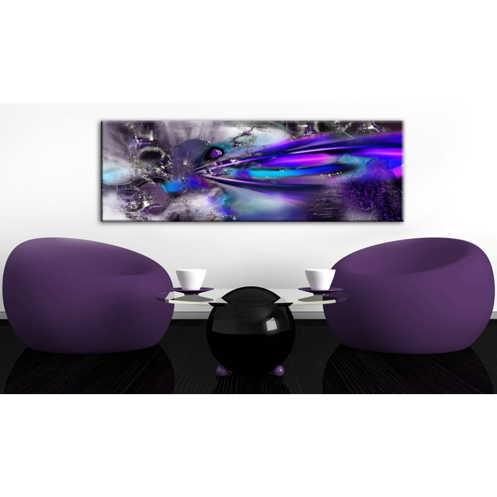 marque generique - 135x45 Tableau Modernes Abstraction Magnifique Comète violette - Tableaux, peintures