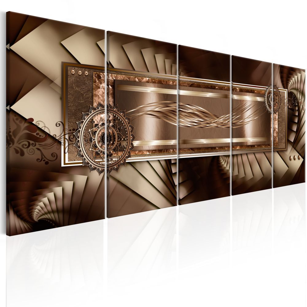 Bimago - Tableau | Chocolate Harmony | 200x80 | XXL | Abstraction | Modernes | | - Tableaux, peintures