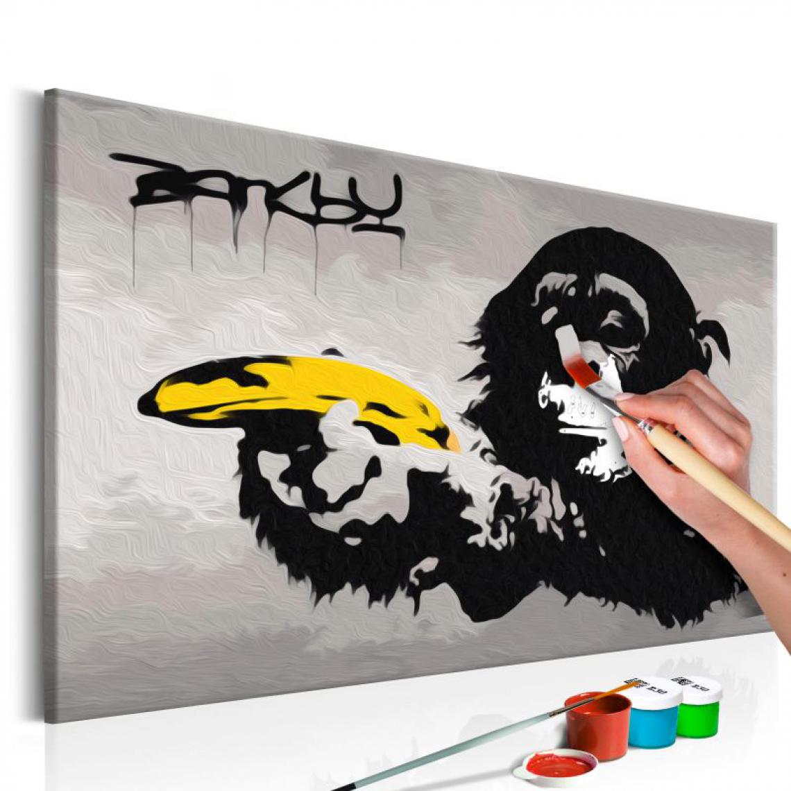 Paris Prix - Tableau à Peindre Soi-Même Singe - Banksy - Street Art Graffiti 40x60cm - Tableaux, peintures