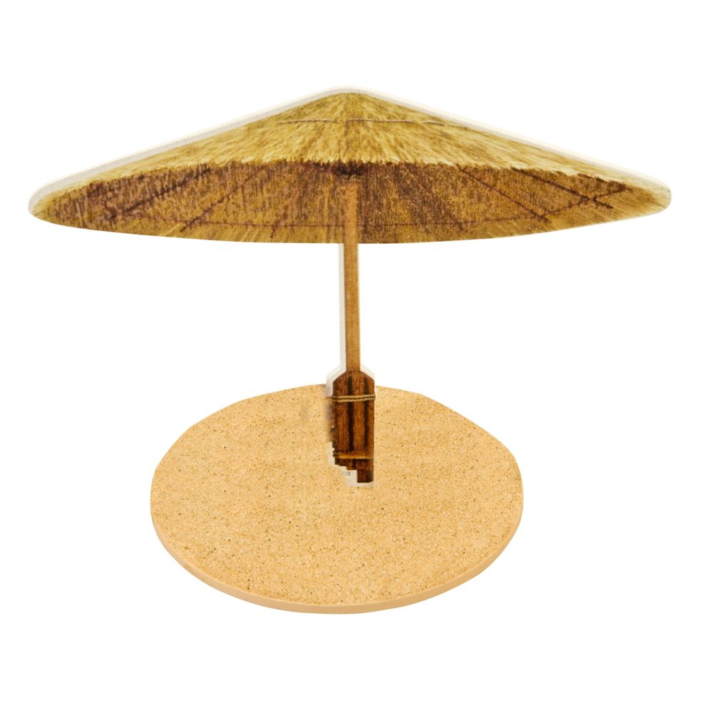Visiodirect - Lot de 10 Décors de table parasol sur socle - 12 cm - Objets déco