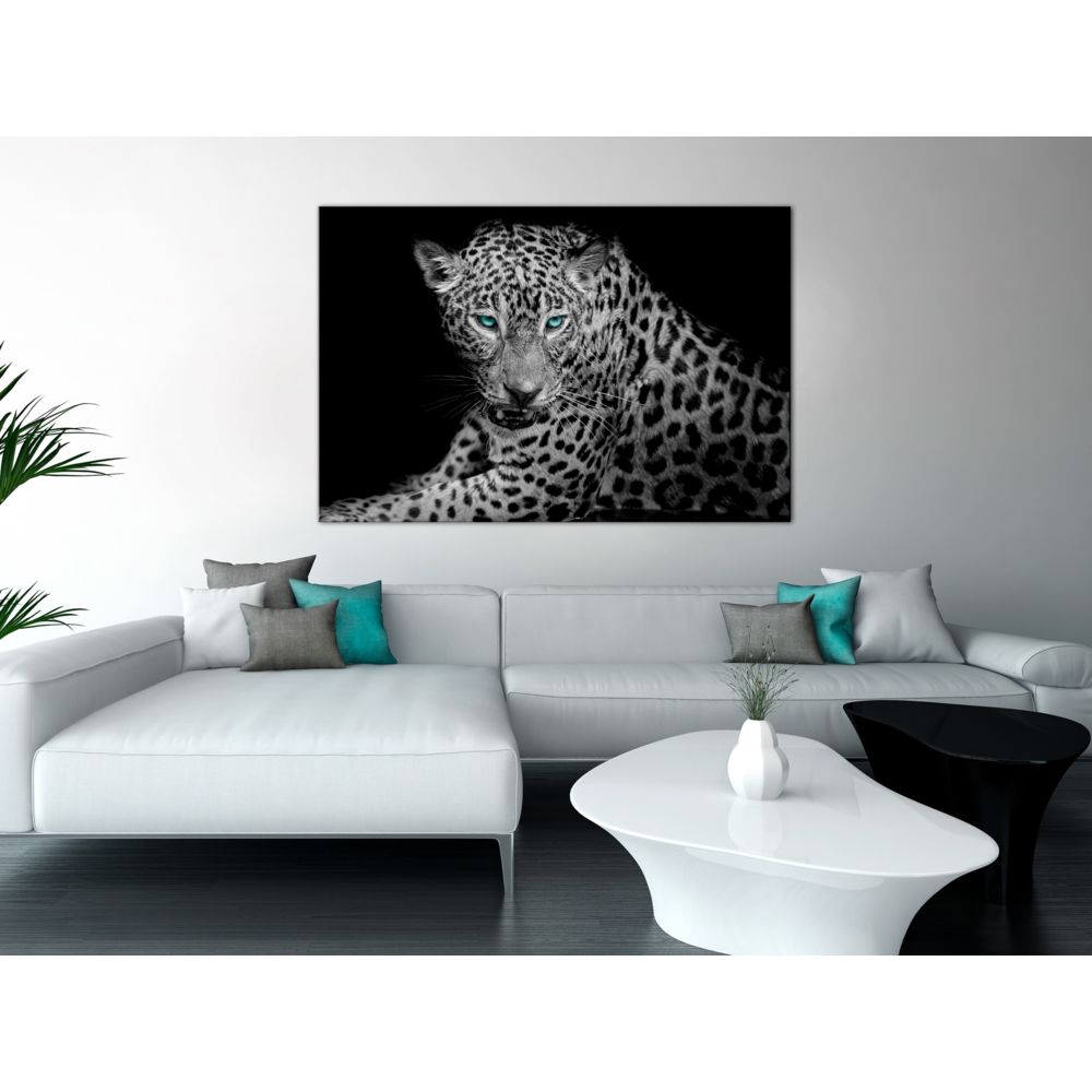 marque generique - 120x80 Tableau Chats Animaux Contemporain Leopard Portrait (1 Part) Wide - Tableaux, peintures