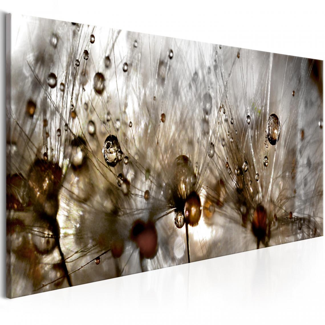 Decoshop26 - Tableau sur toile décoration murale image imprimée cadre en bois à suspendre Gouttes d'eau 120x40 cm 11_0005135 - Tableaux, peintures