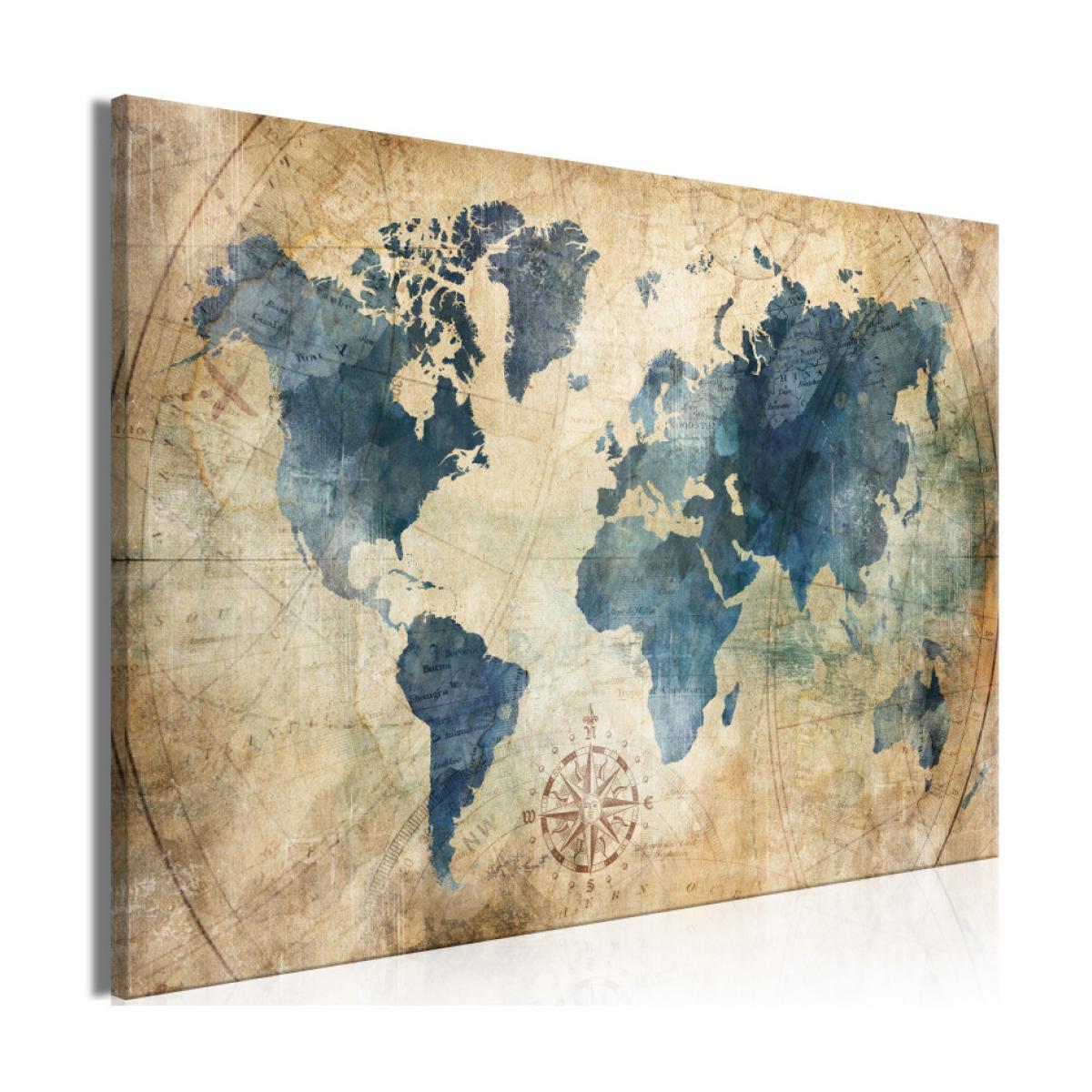 Artgeist - Tableau - Retro Map (1 Part) Wide 120x80 - Tableaux, peintures