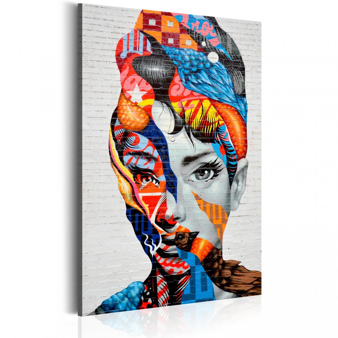 Decoshop26 - Tableau sur toile décoration murale image imprimée cadre en bois à suspendre Femme libérée 80x120 cm 11_0007422 - Tableaux, peintures
