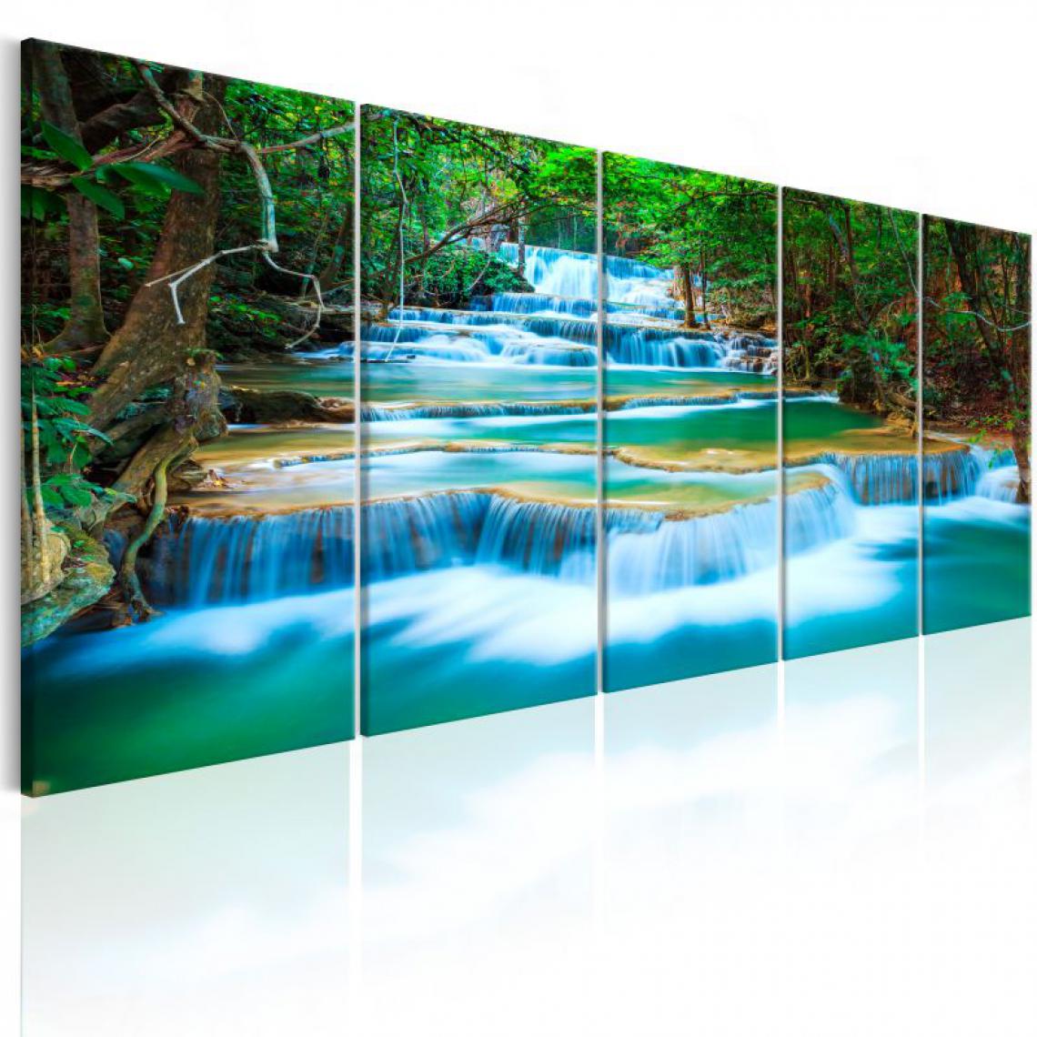 Artgeist - Tableau - Sapphire Waterfalls I .Taille : 200x80 - Tableaux, peintures