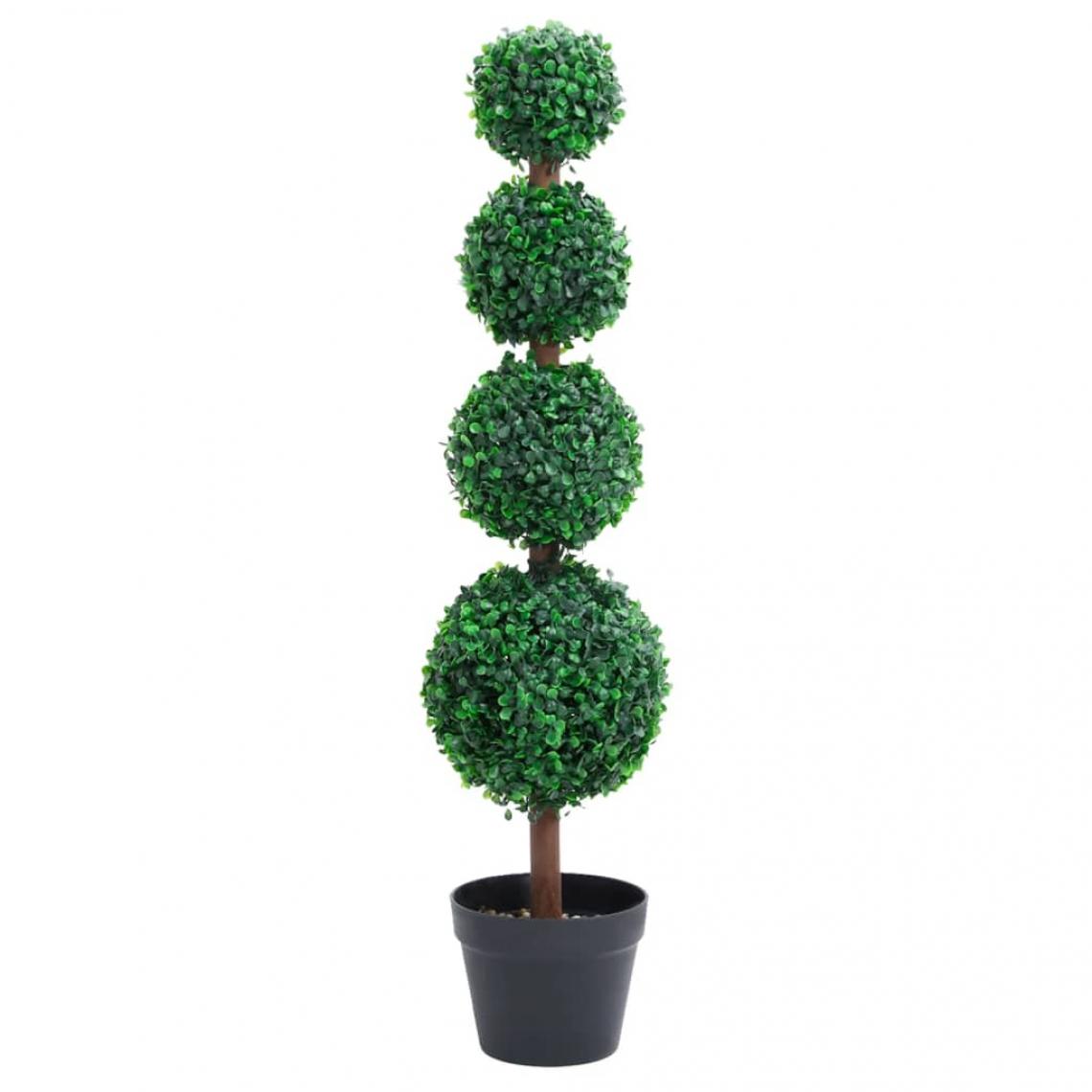 Vidaxl - vidaXL Plante de buis artificiel avec pot Forme de boule Vert 90 cm - Plantes et fleurs artificielles