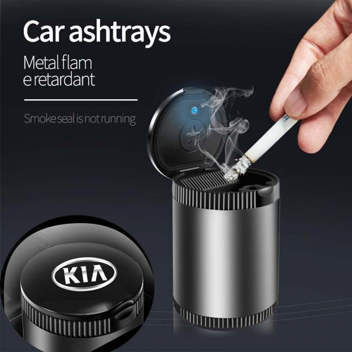 Universal - Cendrier de voiture pour KIA Aluminium LED COUPE PORTABLE PORTEINTE TENORTRE DE CIGARETTE DE FLAME PORTABLE | Cendrier de voiture - Cendriers