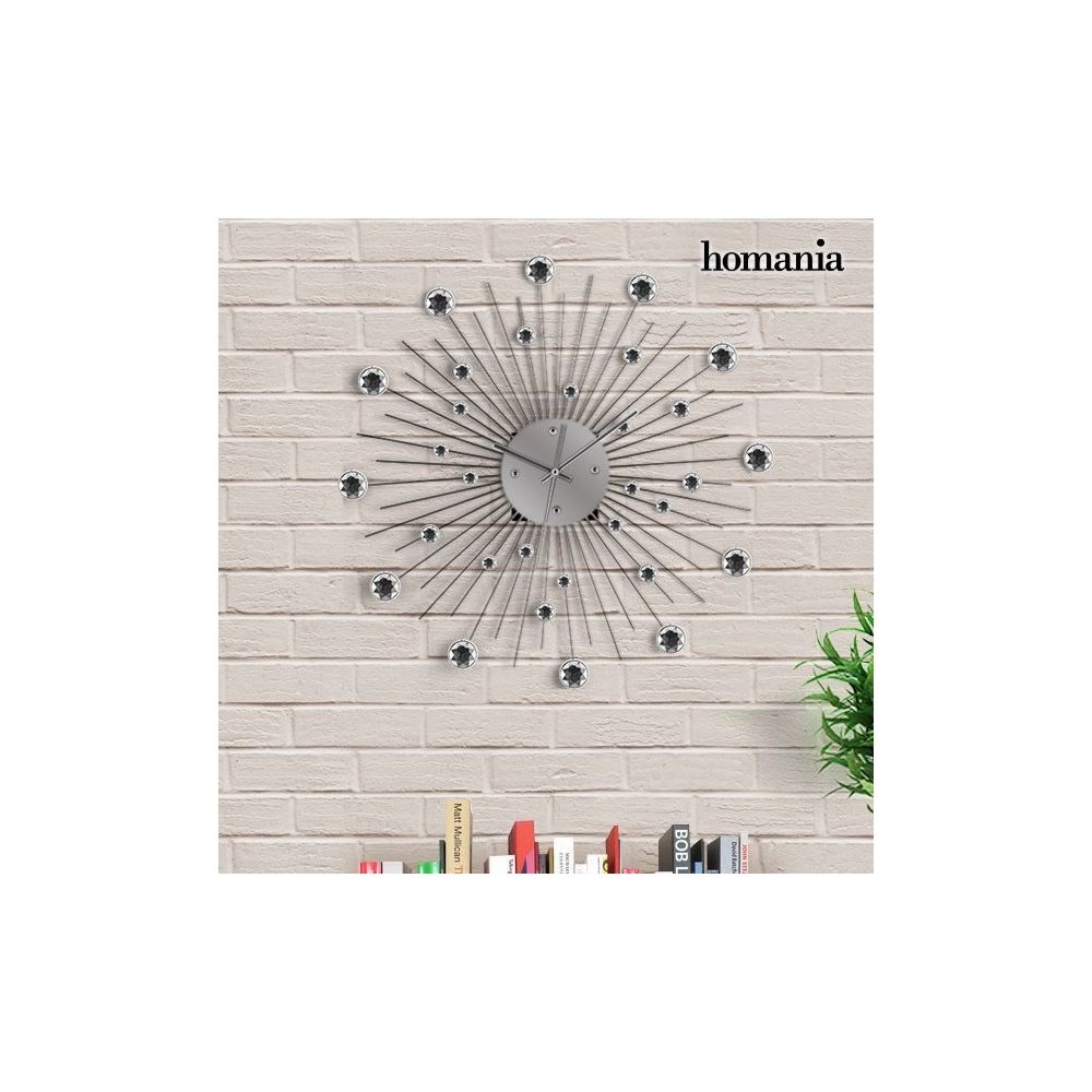 Homania - Horloge Murale Métal et Cristal - Horloges, pendules