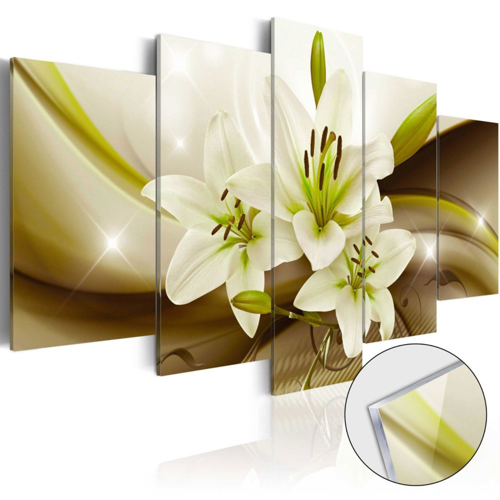 Artgeist - Tableau sur verre acrylique - Modern Lily [Glass] 100x50 - Tableaux, peintures