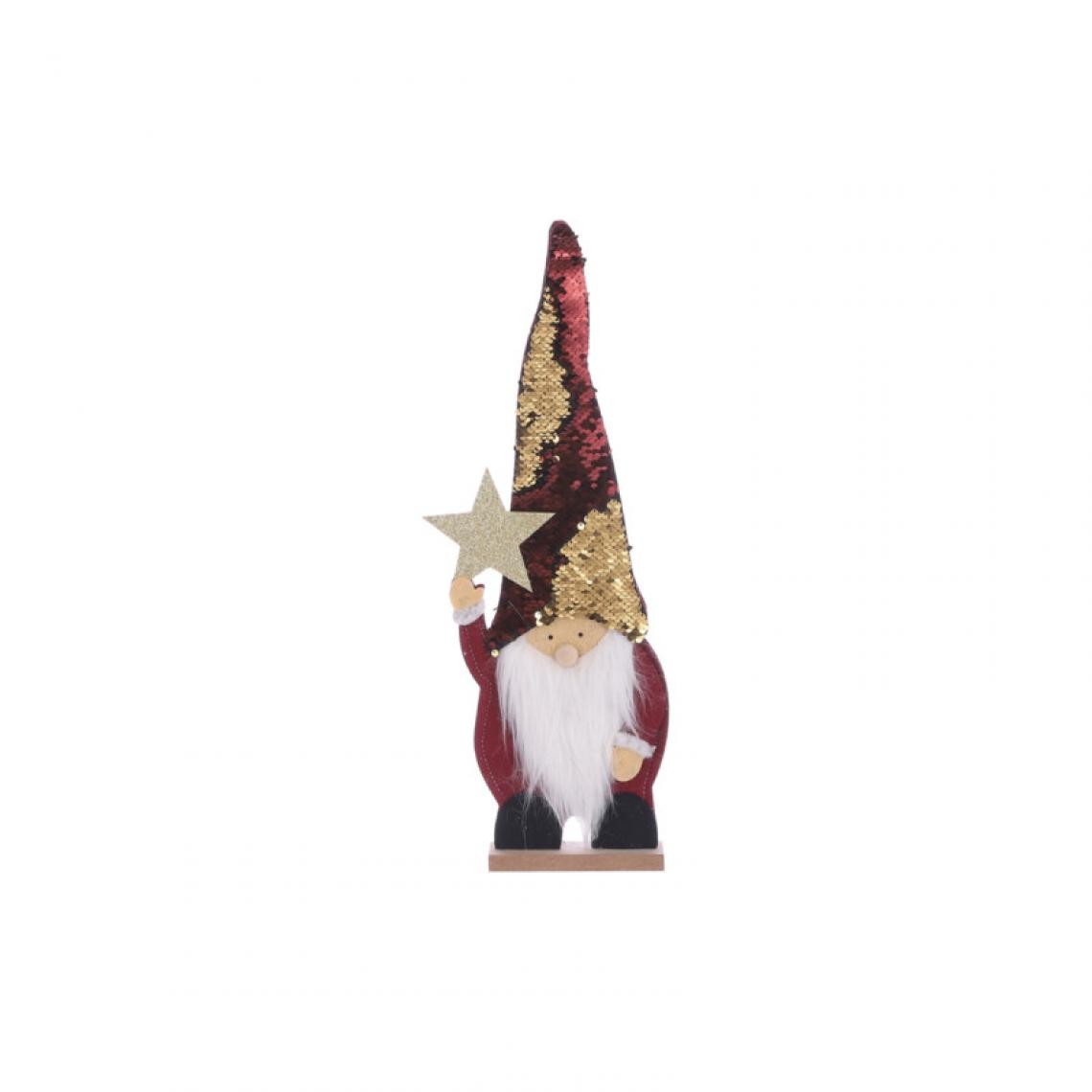Edm - Figurine Père Noël EDM - esprit de Noël - 46 x 12 x 5 cm - 72174 - Décorations de Noël